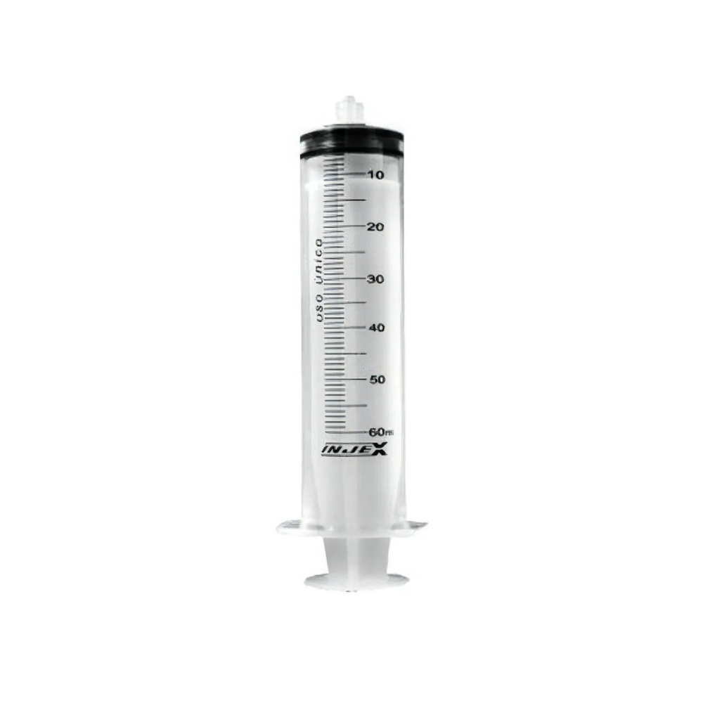 Seringa Descartável 60ml Sem Agulha Bico Luer Lock - Injex