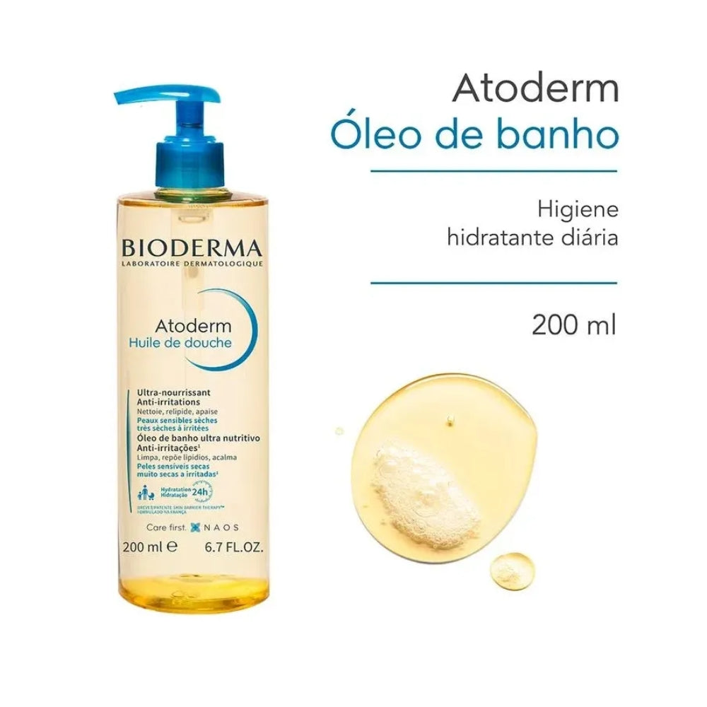 Óleo de Banho Bioderma Atoderm Huile de Douche 200ml - Hidratante