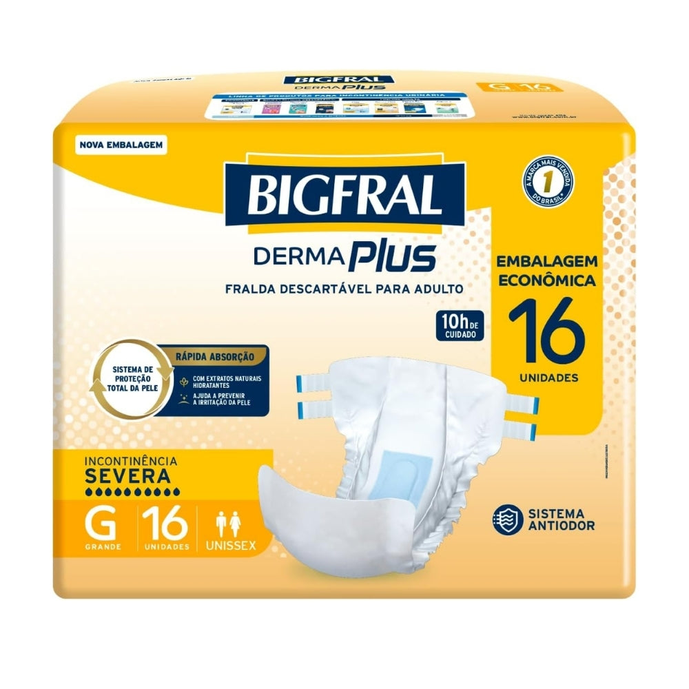Fralda Geriátrica Bigfral Derma Plus